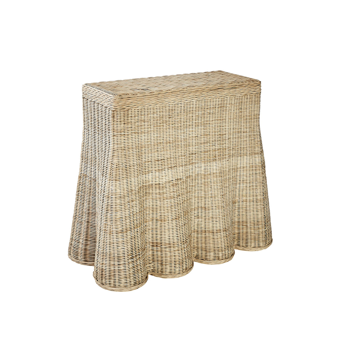 Scalloped Skirted Side Table