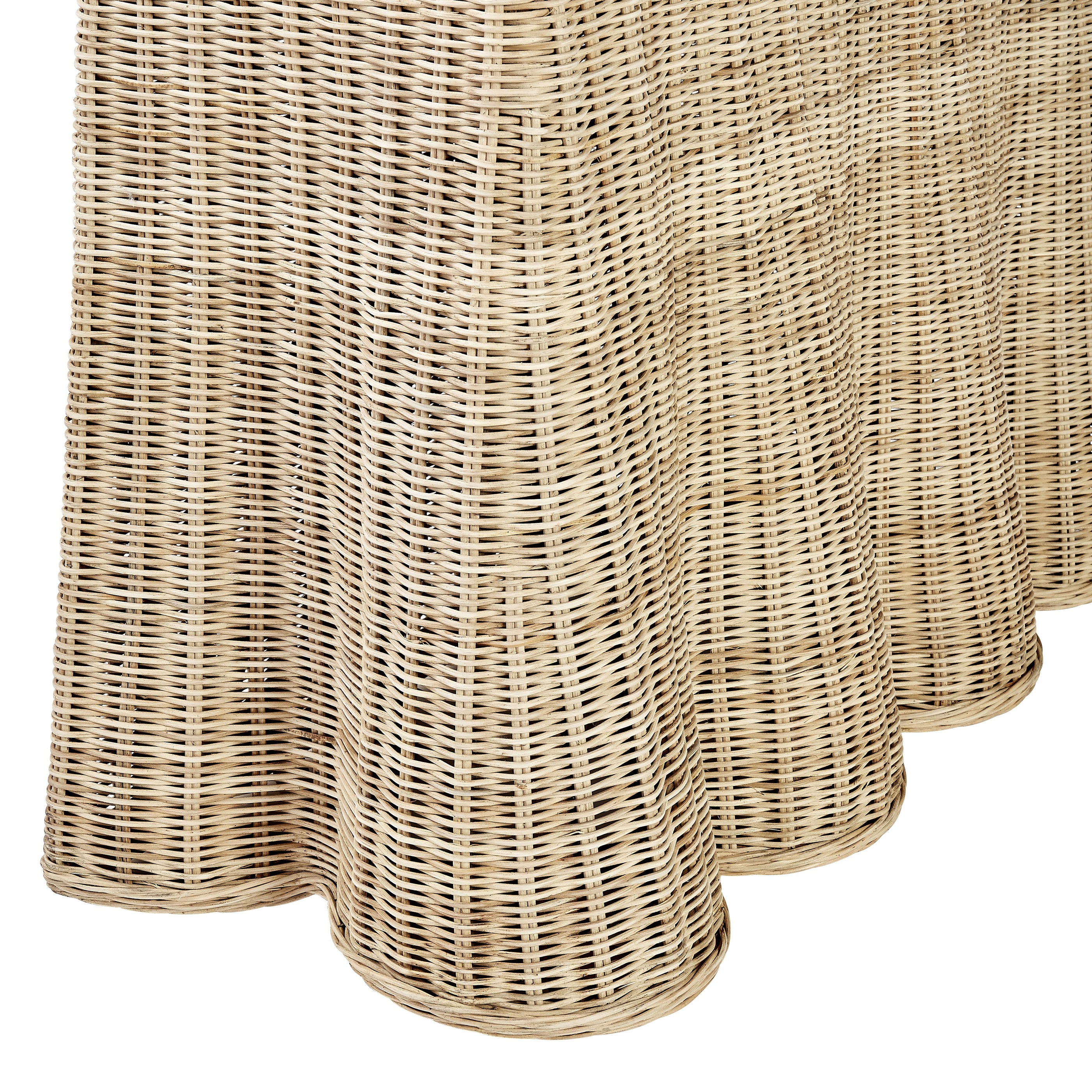 Scalloped Skirted Side Table