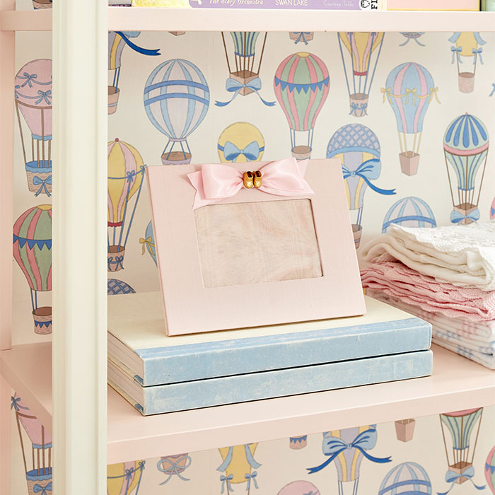 Linen Baby Bootie Frame in Blush