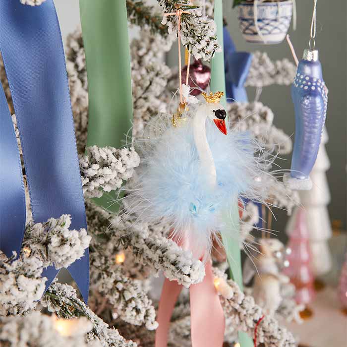 Sparkling Swan Ornament - Caitlin Wilson Design