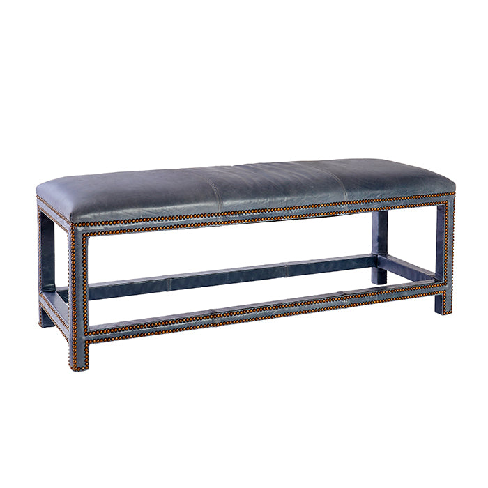 60 inch online leather bench