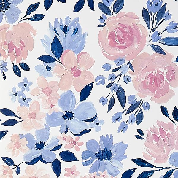 Kid's Room Ava Rose Floral Wallpaper Sample Swatch