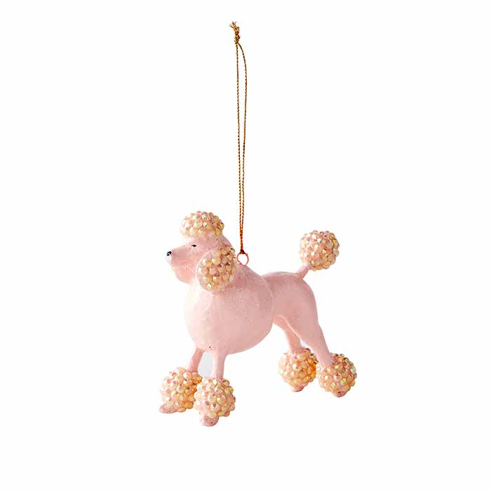 Beaded Poodle Ornament