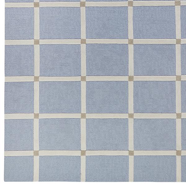 Berwick Soft Blue Checkered Rug