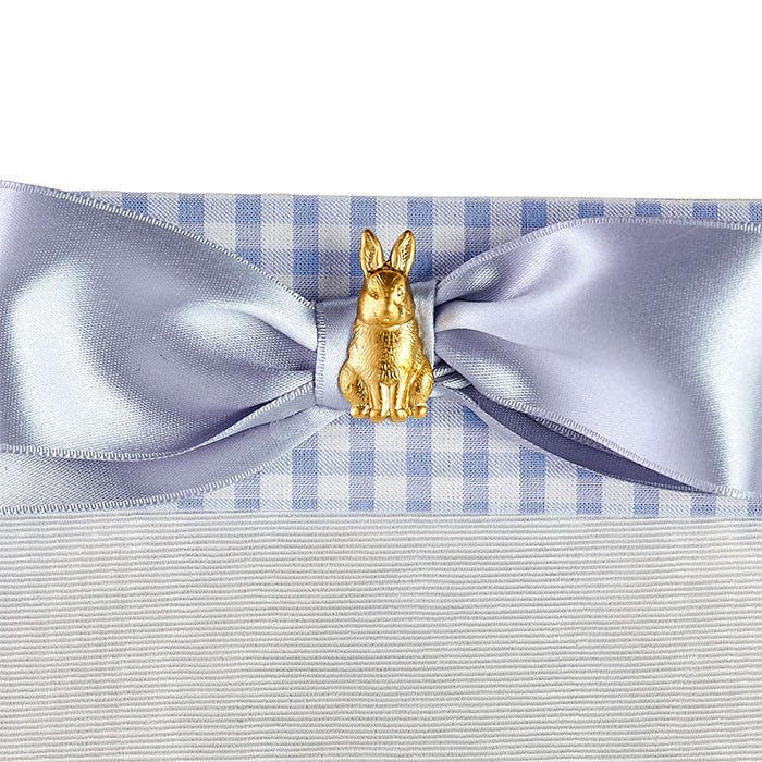 Linen Bunny Bow Frame in Gingham