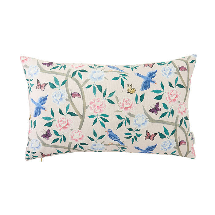 Blush Chinoiserie Throw Pillow