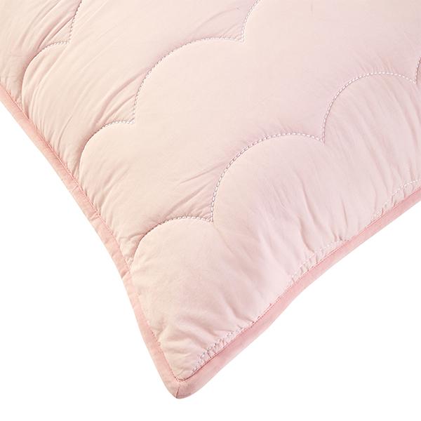 Corner of Blush Scallop Sham