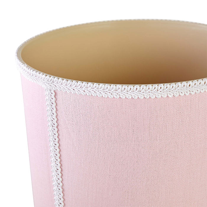 Linen Wastebasket in Blush
