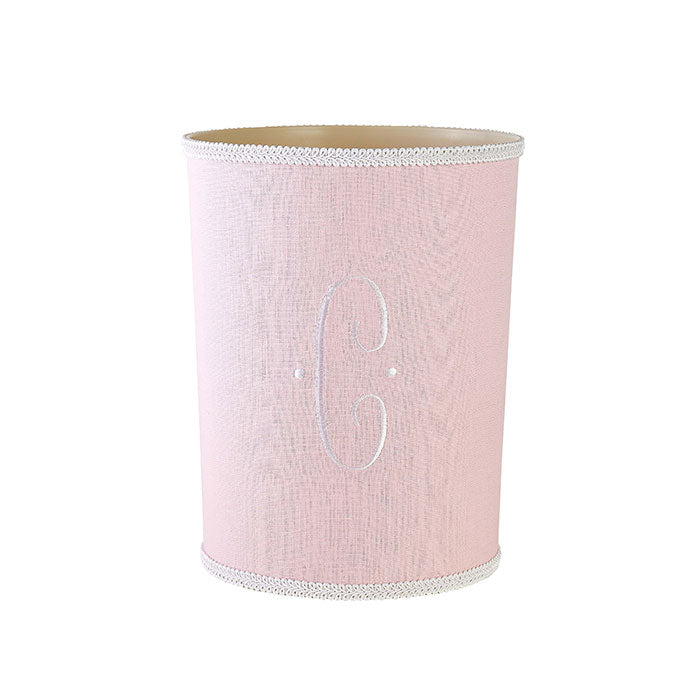 Linen Wastebasket in Blush