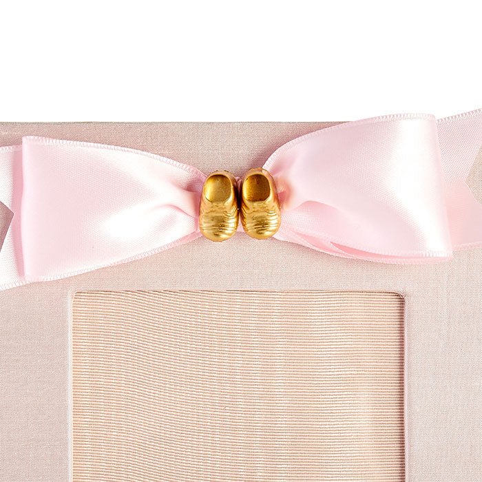 Linen Baby Bootie Frame in Blush