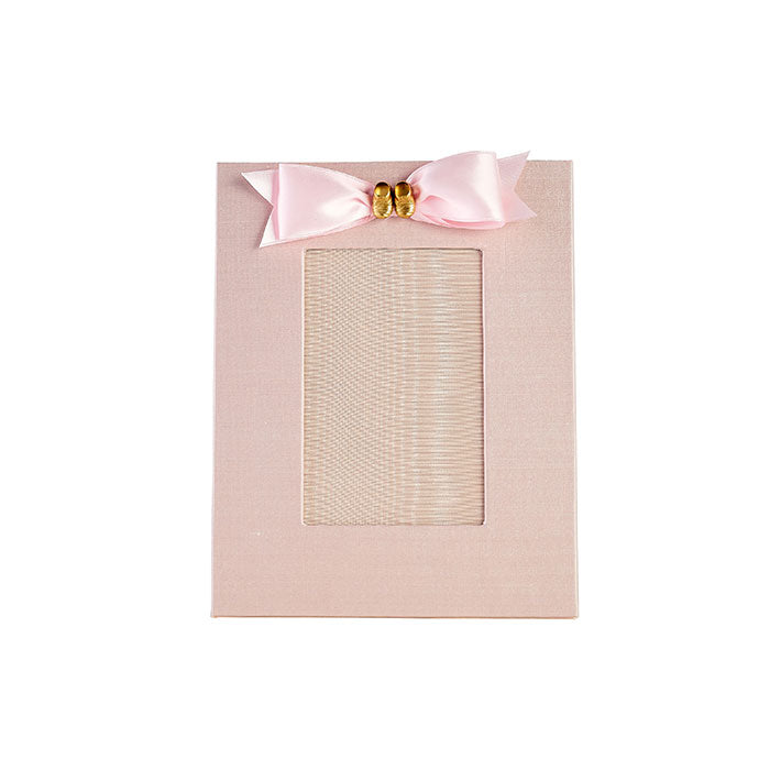 Linen Baby Bootie Frame in Blush