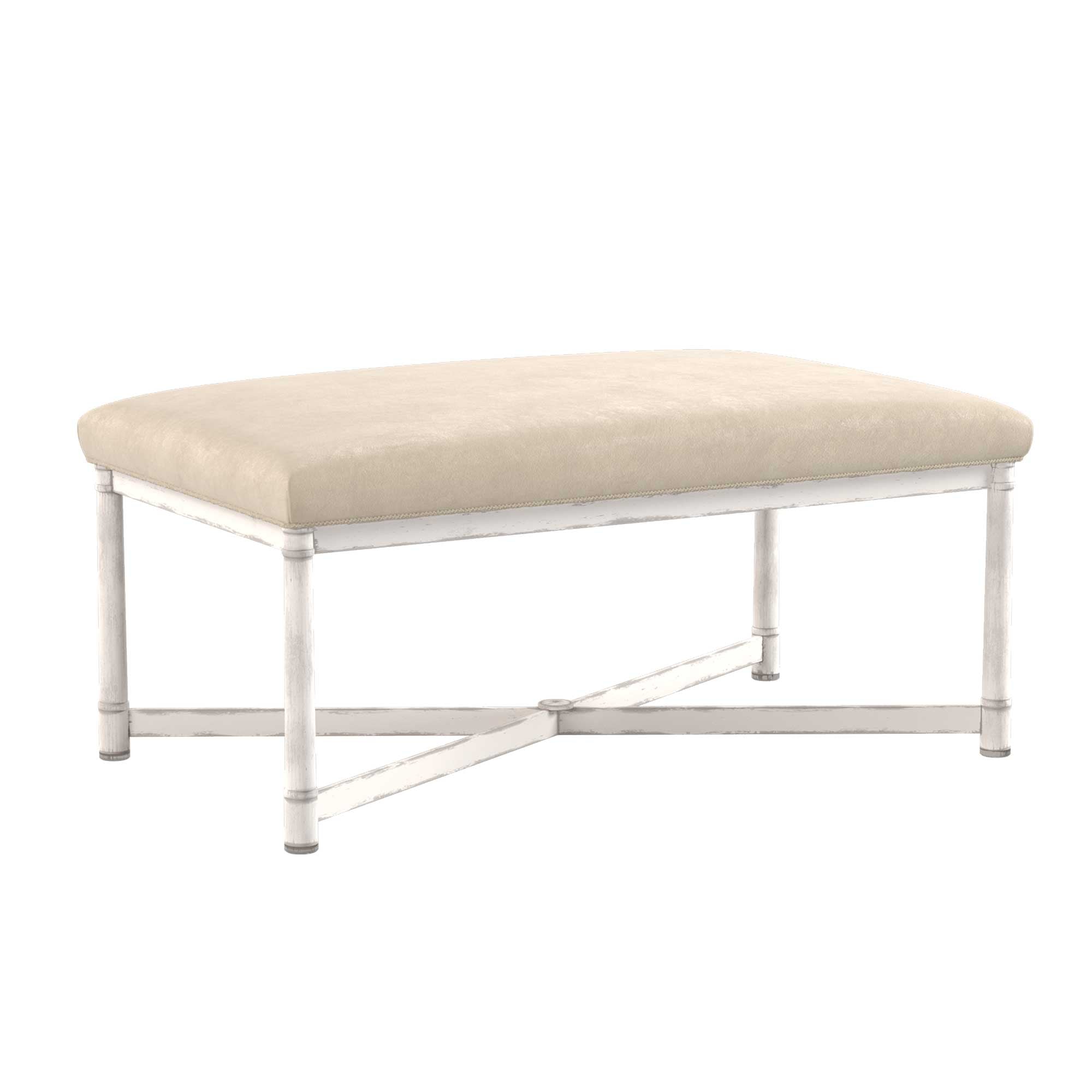 Boxwood Rectangular Upholstered Top Ottoman