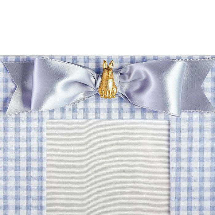Linen Bunny Bow Frame in Gingham