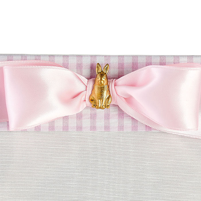 Linen Bunny Bow Frame in Gingham