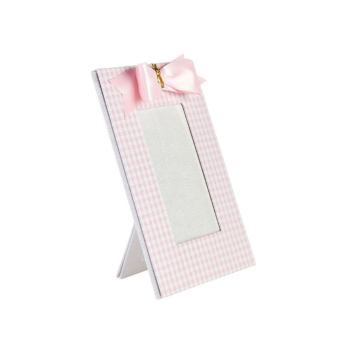 Linen Bunny Bow Frame in Gingham