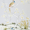 Carlisle in Dove Chinoiserie Wallpaper Sample Swatch