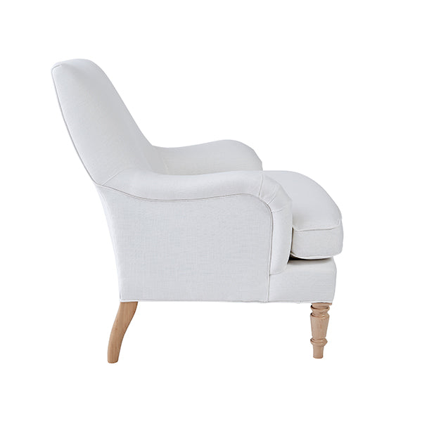 Side of St. Mortiz White Carter Accent Chair