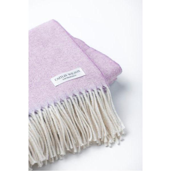 Herringbone Throw in Lilac