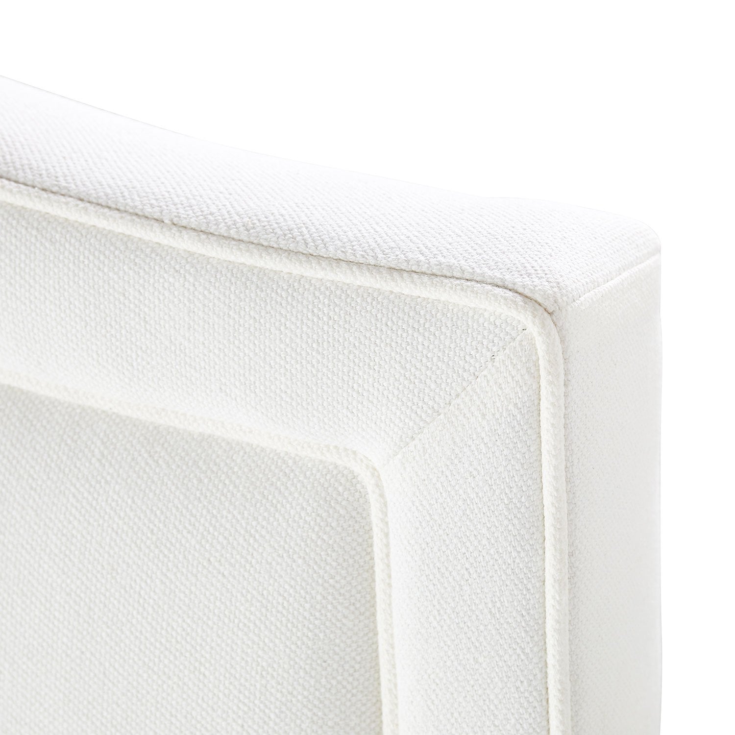 Tailored Piping on the White Darcy Headboard