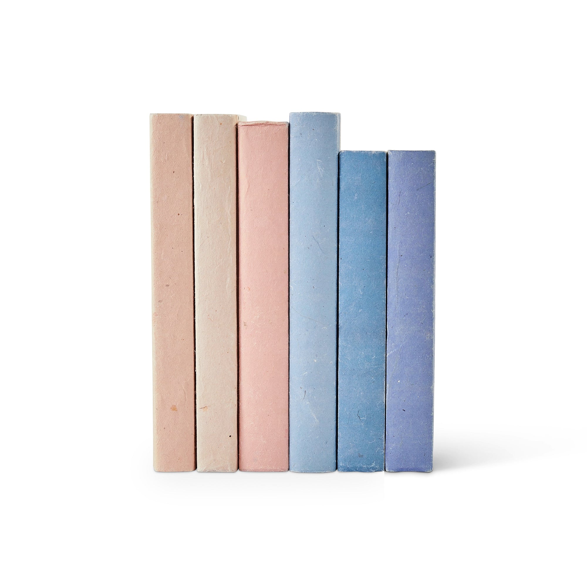 Peach Blush and Blue Parchment Decorative Book Sets