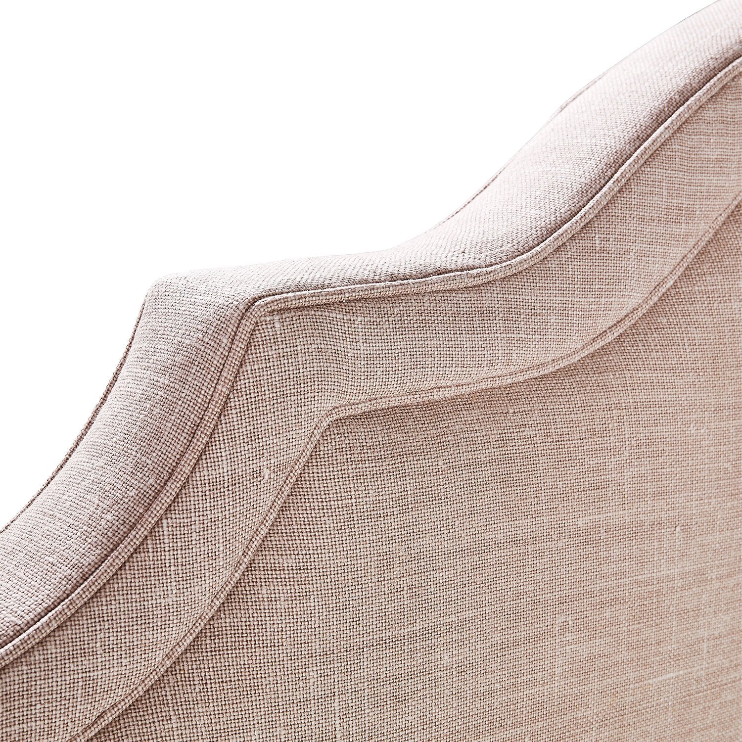 Scalloped Edge of Pink Everley Headboard