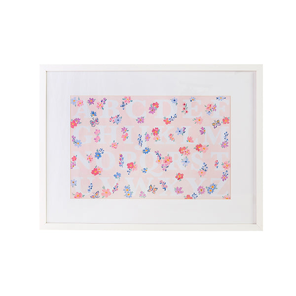 Garden Alphabet Framed Floral Art Print