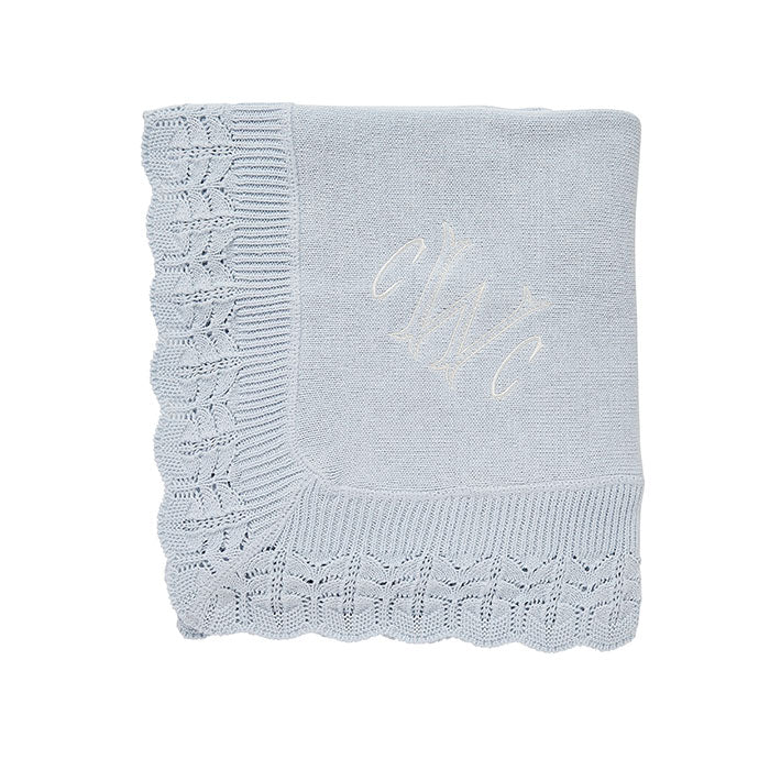 Light blue best sale baby blanket