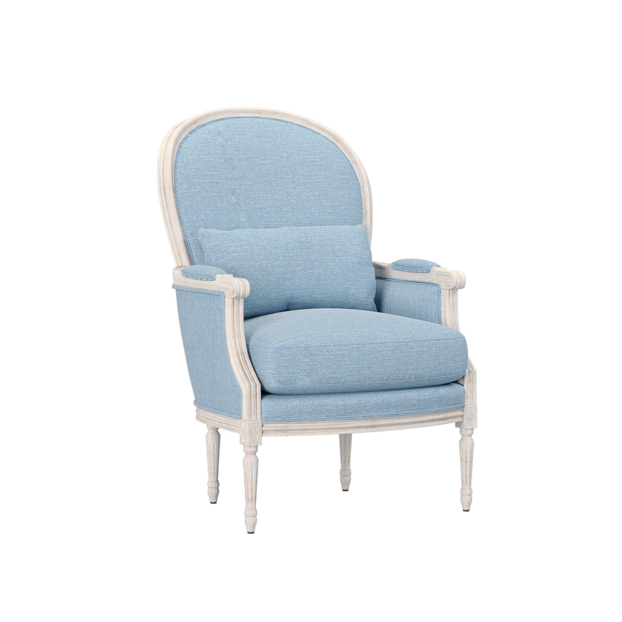 Adele Light Blue Lounge Chair in Horizon