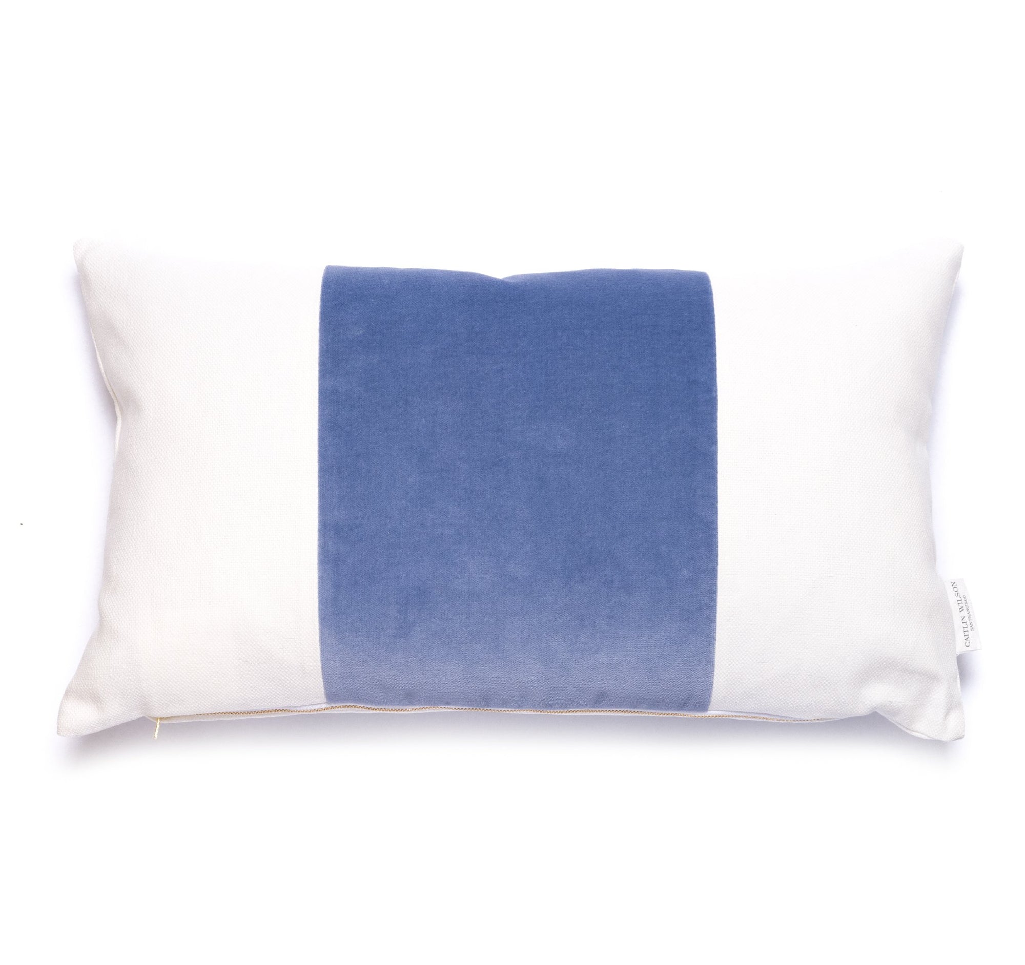 Velvet Broad Stripe Pillow in Eventide Cover Caitlin Wilson