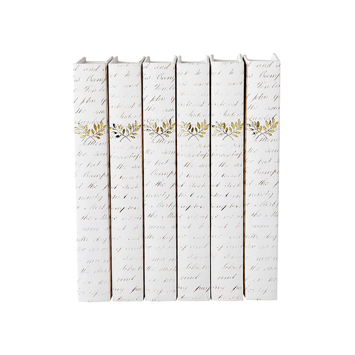 Antique Gold Leaf Laurel Decorative Book Set