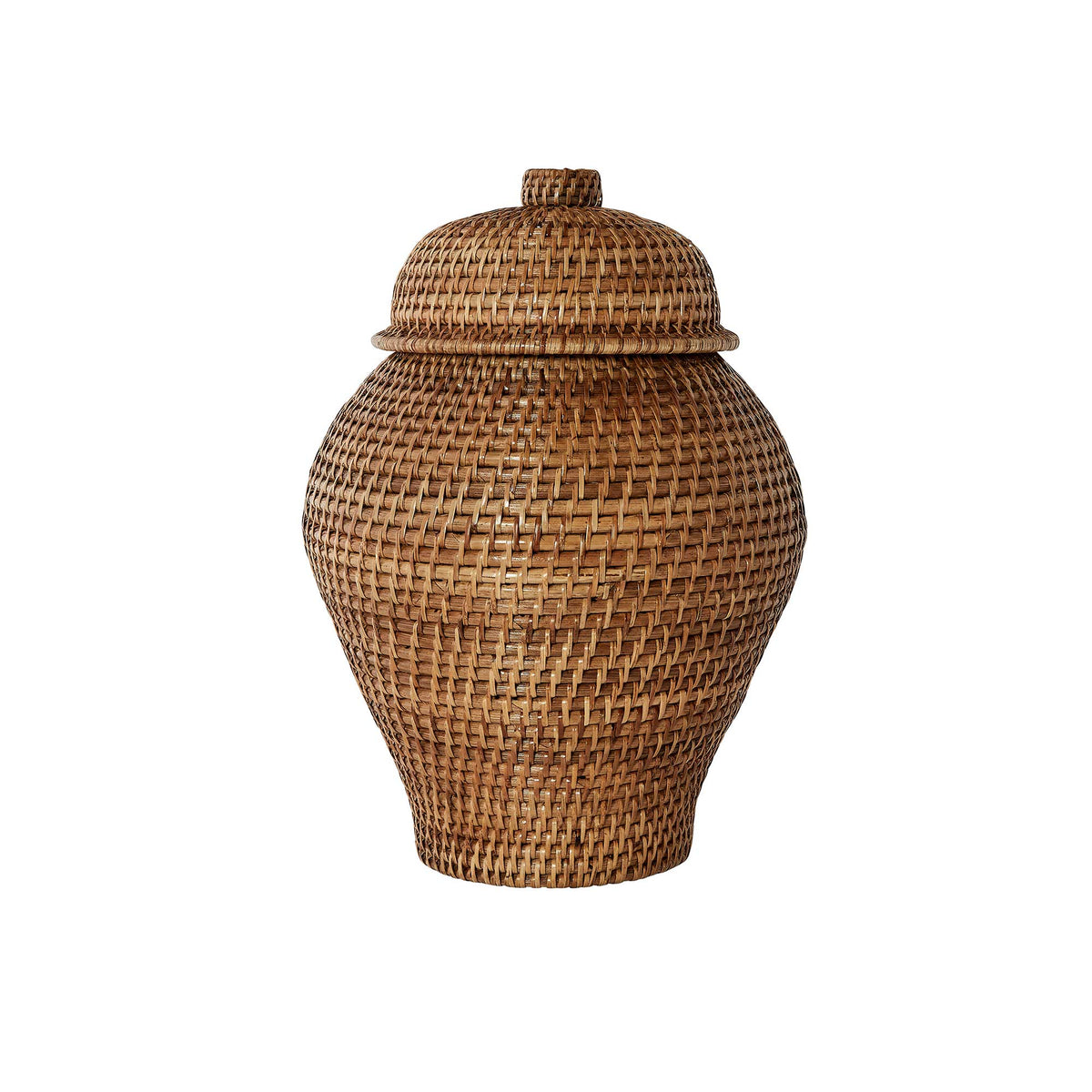 Large Wicker Ginger Jar