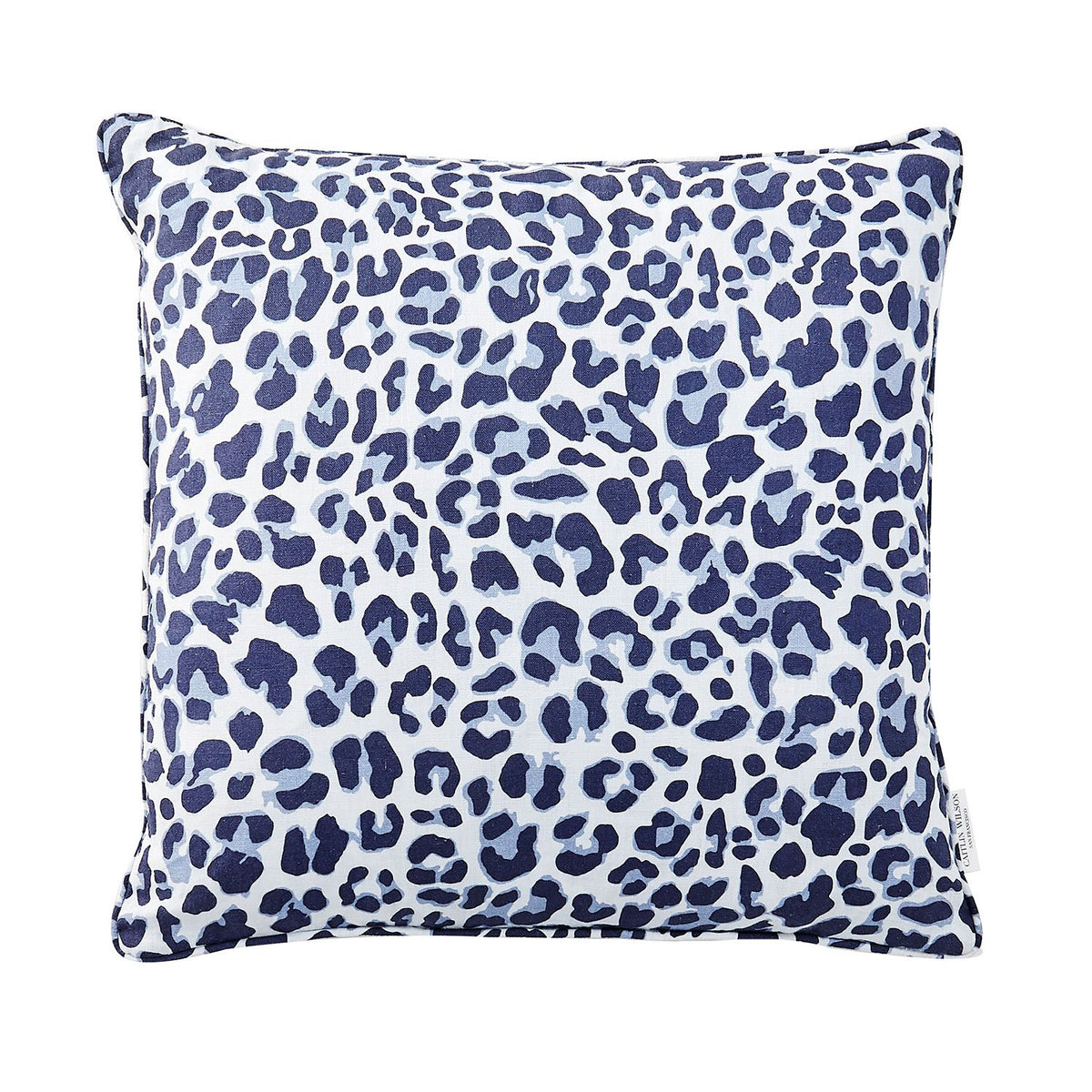 Navy Leo Pillow in Leopard Print