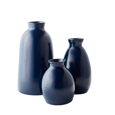 Navy Artisan Vases