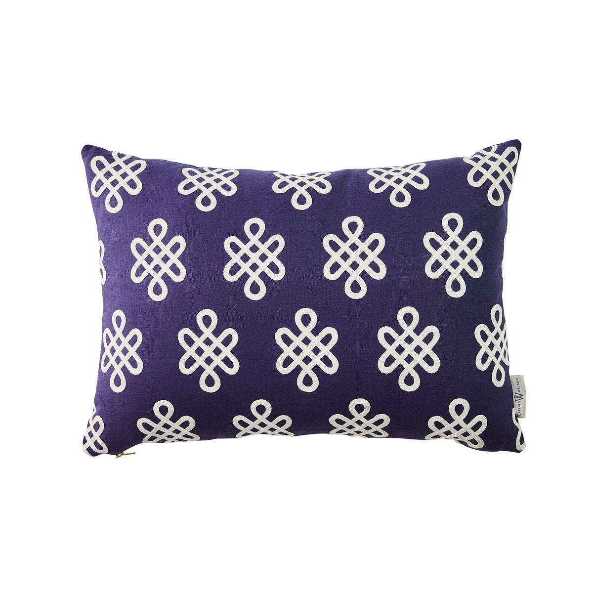 Nonogram Lumbar Pillow in Navy