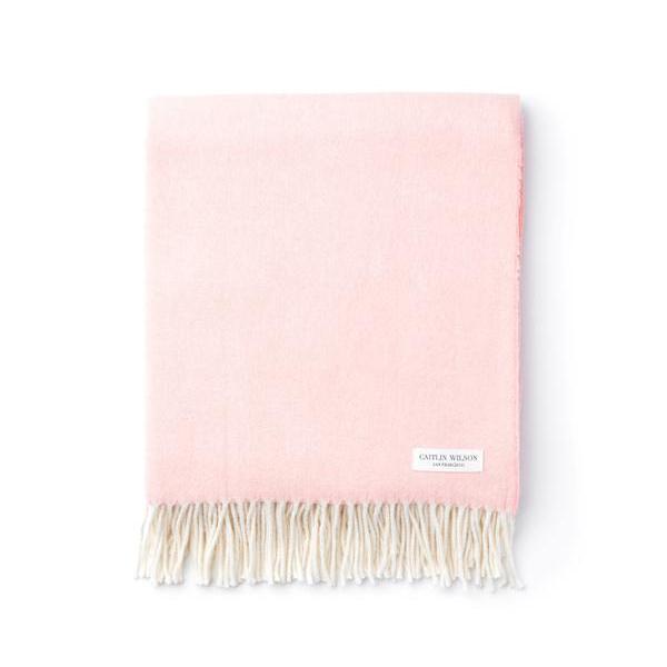 Herringbone Throw in Blush Pink