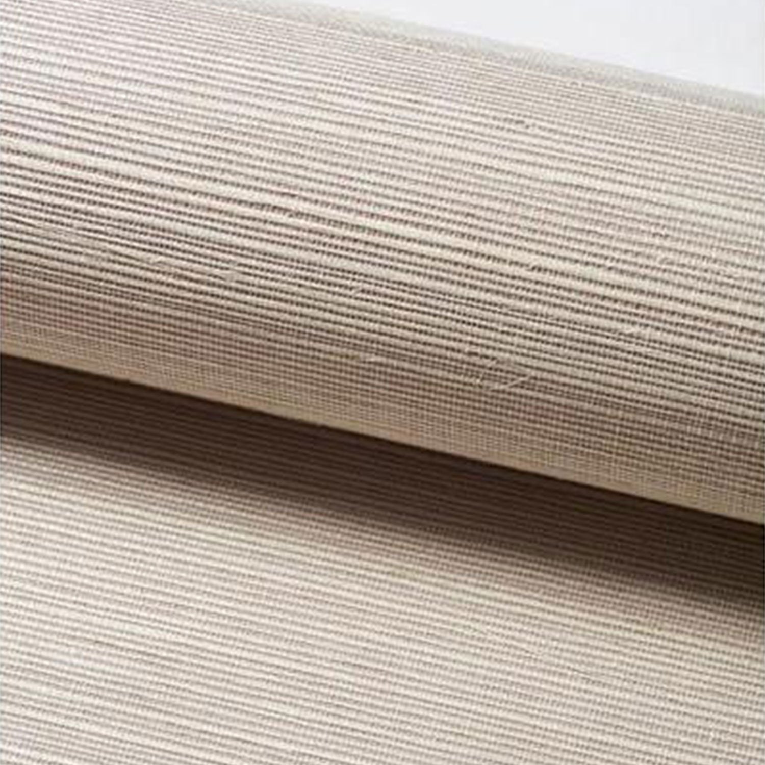 Grasscloth Wallpaper Texture in Oyster on Roll