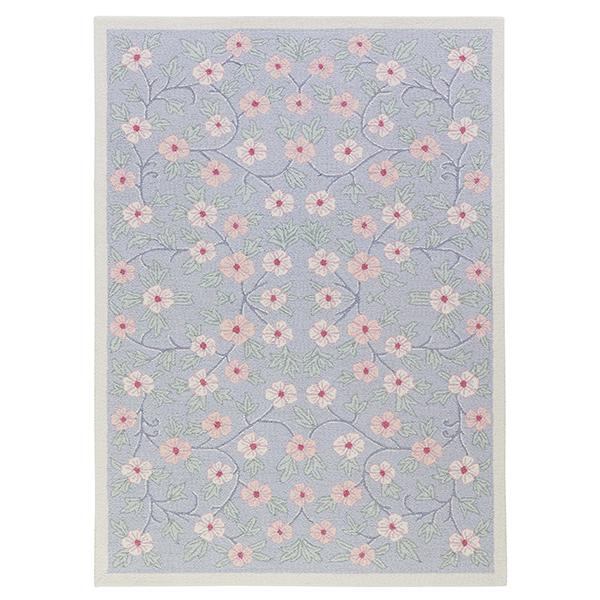 Porcelain Pansies Rug with Flowers