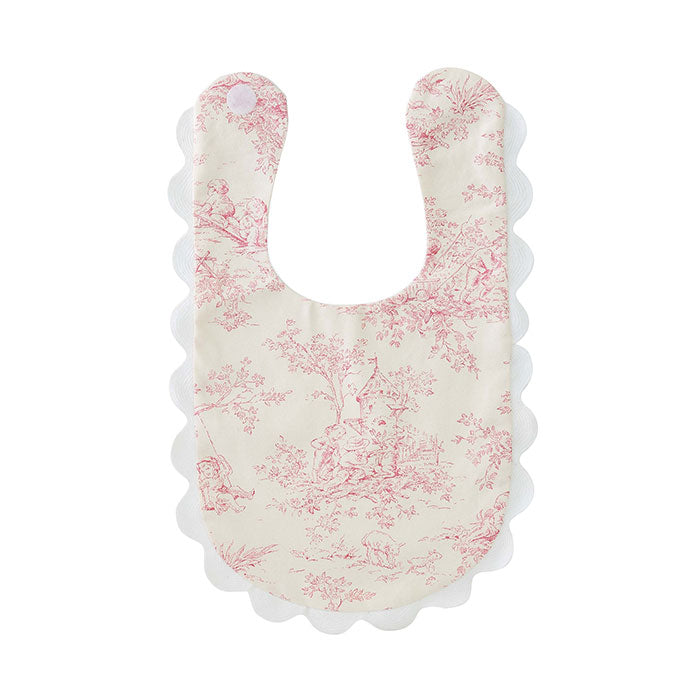 Rose Toile Baby Bib