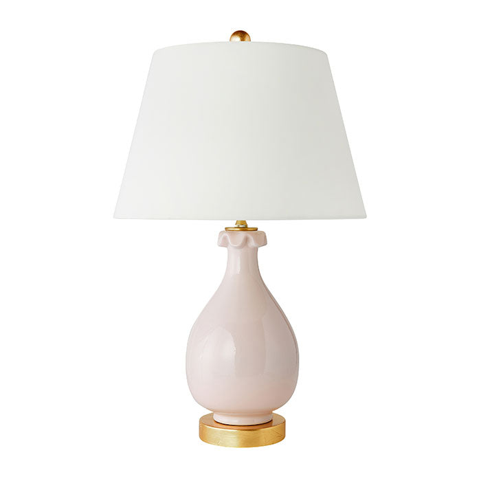 Ruffle Lamp in Blush