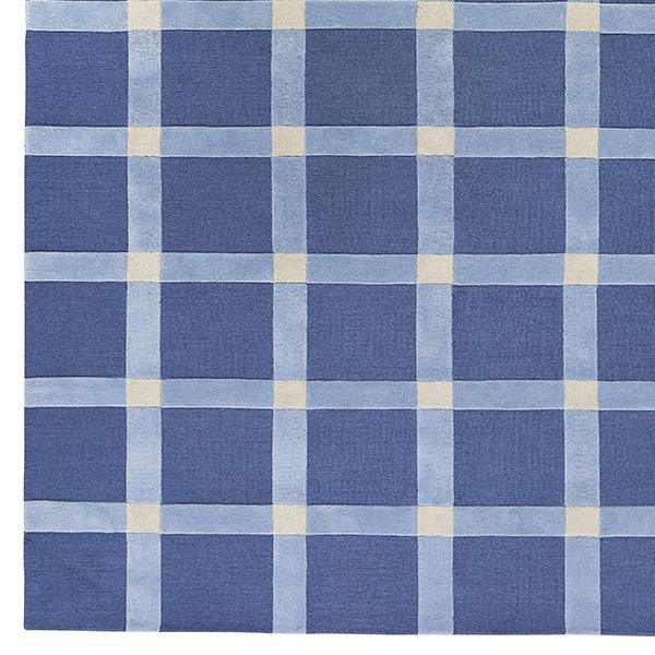 Berwick Checkered Navy Rug for Kid's Room