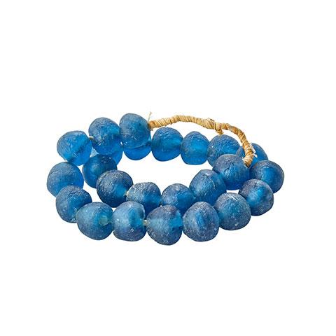 Sea Glass Beads in Navy