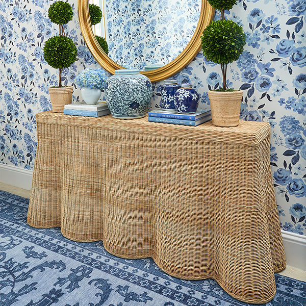 Scallop Skirted Large Console