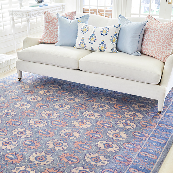 Periwinkle Naya Rug in Living Room