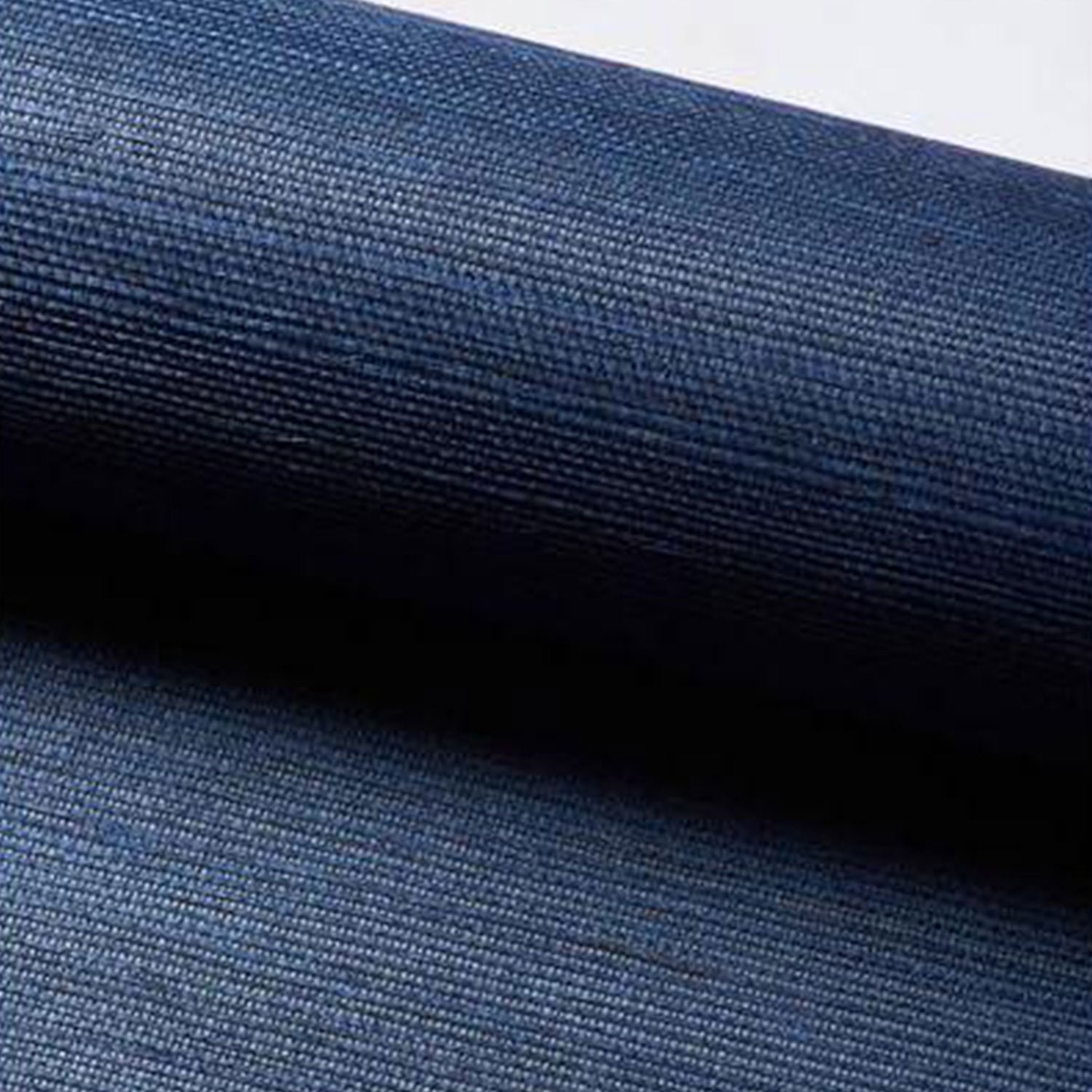 Detail of Grasscloth Wallpaper in Deep Navy