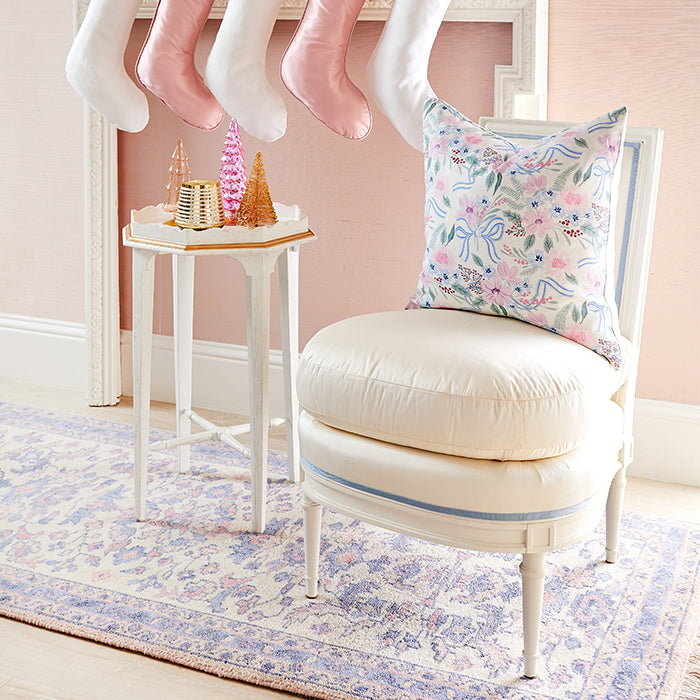 Tessa Wool Area Rug in Periwinkle Blue