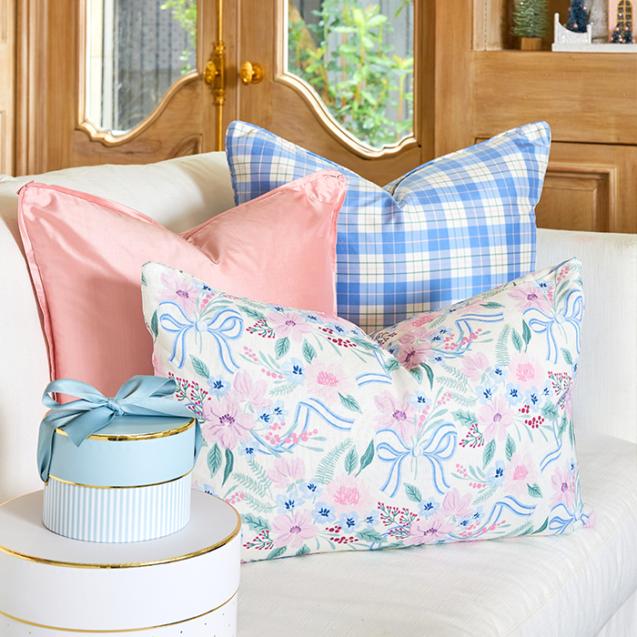 Silk throw pillow sale