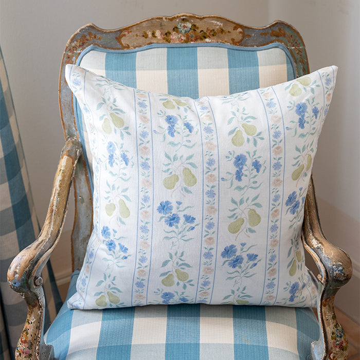 Provence Poiriers Floral Pillow on Chair