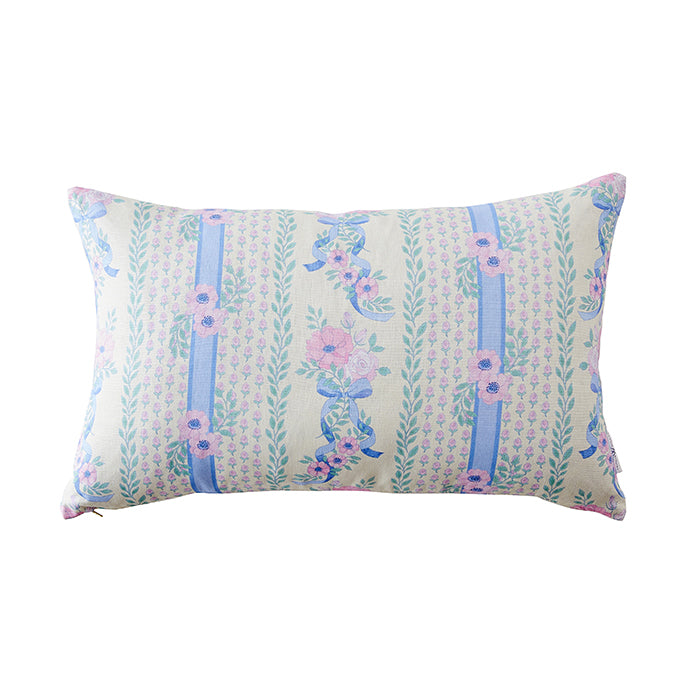 Sweet Regency Floral Throw Pillow in Cream