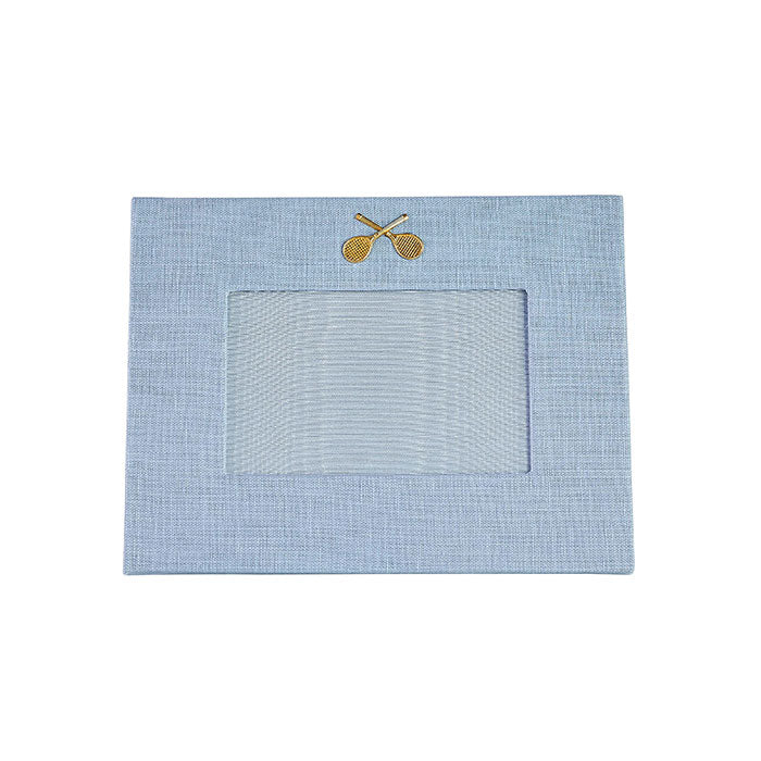 Linen Tennis Frame in Blue