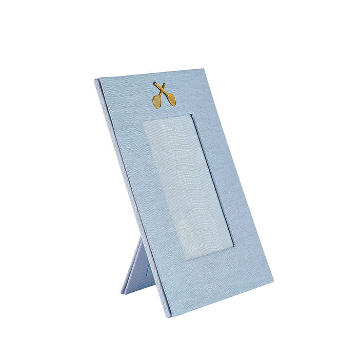 Linen Tennis Frame in Blue